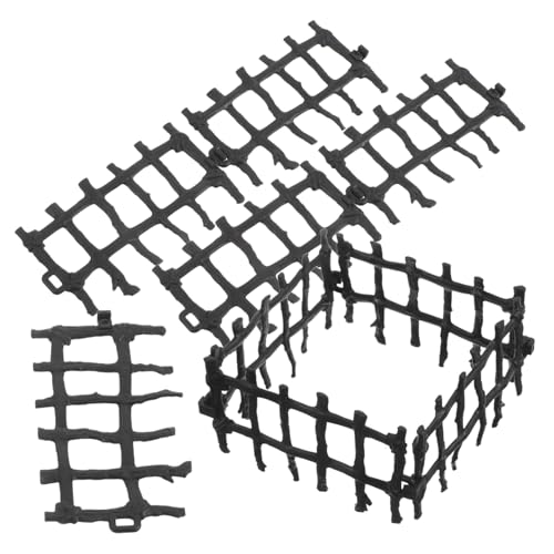 DECHOUS 100 Stück Realistischer Spielzeugzaun: Zubehör Für Corral-zaunpaneele – Bauernhof-zaunspielzeug – Scheunenkoppel-spielset – Für Selbstgemachte Pferdestallfiguren, von DECHOUS