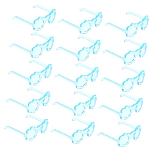 DECHOUS 100 Stück Teiliges Miniatur Puppenbrillen aus Stabilem Kunststoff Kreative Transparente Sonnenbrillen Deko für Puppenhaus Zubehör Leicht und Modisch als und Puppendekoration von DECHOUS