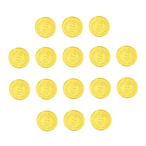 DECHOUS 100 Stück simulierte Goldmünzen Mini Schatz Spielgeld klein mit Goldmünzen Piraten-Goldmünzen- Golden DECHOUS 100 Stück simulierte Goldmünzen Mini Schatz Spielgeld klein mit Goldmünzen Piraten-Goldmünzen- Golden von DECHOUS