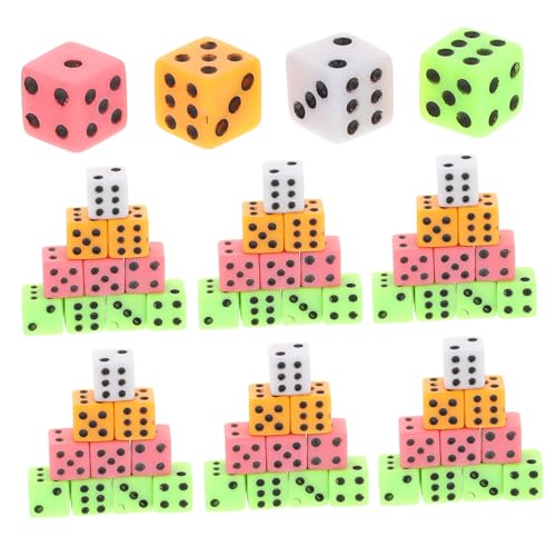 DECHOUS 100-teiliges Set Kleines Würfelspiel Mini- Taschenwürfel Acryl von DECHOUS