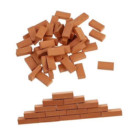 DECHOUS 100Stücke Ziegelsteine Für Micro Landschaften DIY Sandtisch Ziegelsteinmodell Fairy Garden Wandziegel Zubehör Für Puppenhäuser Und Miniaturprojekte von DECHOUS