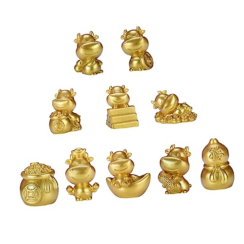 DECHOUS 10St Sternzeichen Stier Ornament Kuh glücklicher Ochse Tiere Zubehör für Aquarien Anhänger bürodeko büro Dekoration новогодние украшения Stier-Statue Bullenhandwerk Harz Golden DECHOUS 10St Sternzeichen Stier Ornament Kuh glücklicher Ochse Tiere Zubehör für Aquarien Anhänger bürodeko büro Dekoration новогодние украшения Stier-Statue Bullenhandwerk Harz Golden von DECHOUS