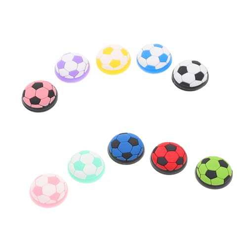 DECHOUS 10Stücke Daumenstick Abdeckungen Fußball Design Für Controller Silikon Joystick Schutzkappen Für Präzise Steuerung Hüllen Für Analogsticks von DECHOUS