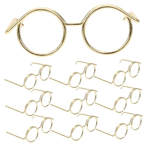 DECHOUS 10Stücke Mini Puppenbrillen Aus Runde Brillen Ohne Gläser Klassische Puppenaccessoires Für DIY Puppenoutfits Lustige Brillendekore Für Kreatives von DECHOUS