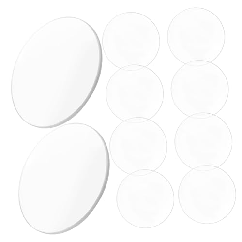 DECHOUS 10Stücke Optische Linsenlupe Doppelte Konvexe Acryllinsen für Präzises Vergrößern für Basteln Verbesserte Vielseitig Einsetzbar von DECHOUS