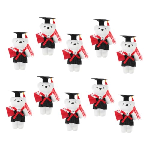 DECHOUS 10pcs Abschlussblume Blumenstrauß Adonrments Plüsch Doctor Bär Dolls Abschlussgeschenke Für Die High School Kindergarten University Und College Absolventen von DECHOUS