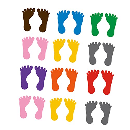 DECHOUS 12 Paare Fußabdruck-Aufkleber für draußen Wald Wandtattoos Tapete für kinderzimmerdeko Room Decoration Teppich Aufkleber Abziehbilder dekorative Aufkleber PVC von DECHOUS