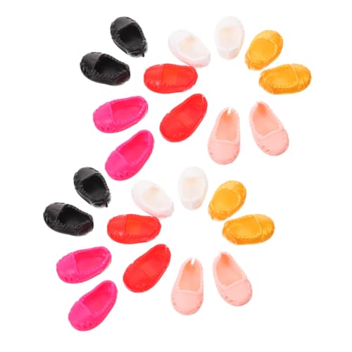 DECHOUS 12 Paare Schuhe Mini-Schuh- Puppenschuhe zum Basteln Spielzeugschuhe Anziehschuhe Miniaturschuh Schuhe Damenpuppe Schuhe Mini-Schuhe Schuhe für Puppen Plastik von DECHOUS