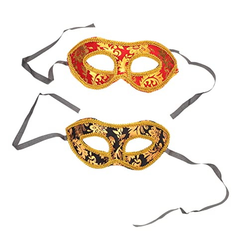 DECHOUS 12 Stk Venezianische Maske Mit Stock Retro-maskerademaske Venezianische Masken Für Maskerade Bunte Maskerademasken Hochzeitsmasken Retro-maskerade-maske Venedig Mann Halloween von DECHOUS