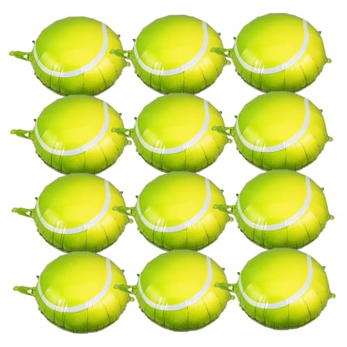DECHOUS 12 Stück Folienball-dekorationen Für Partys, Tennisball-dekorationen, Tennis-party, Folienwirbel, Tennis-girlande, Ball, Aufblasbarer Tennis-ballon DECHOUS 12 Stück Folienball-dekorationen Für Partys, Tennisball-dekorationen, Tennis-party, Folienwirbel, Tennis-girlande, Ball, Aufblasbarer Tennis-ballon von DECHOUS