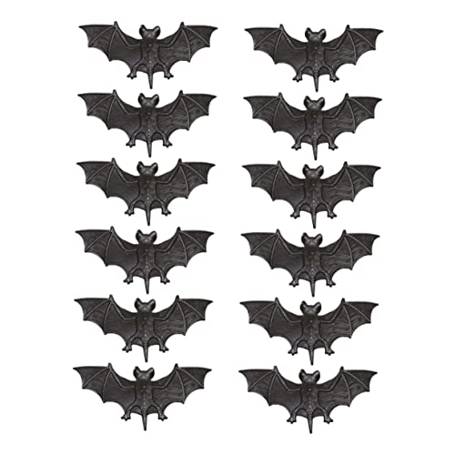 DECHOUS 12 Stück Halloween-Party-Ornament Halloween Zeug Streiche Für Halloween-Requisite Streich Fledermaus Requisit Dekorative Fledermaus-Requisite Plastik Black DECHOUS 12 Stück Halloween-Party-Ornament Halloween Zeug Streiche Für Halloween-Requisite Streich Fledermaus Requisit Dekorative Fledermaus-Requisite Plastik Black von DECHOUS