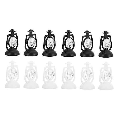 DECHOUS 12 Stück Mini-Öllampe winzig alt klein Szene Artikel für kinderspielzeug Kunstvolle Dekoration Children Toys Puppenhaus-Miniaturen Miniatur-Laterne Plastik von DECHOUS