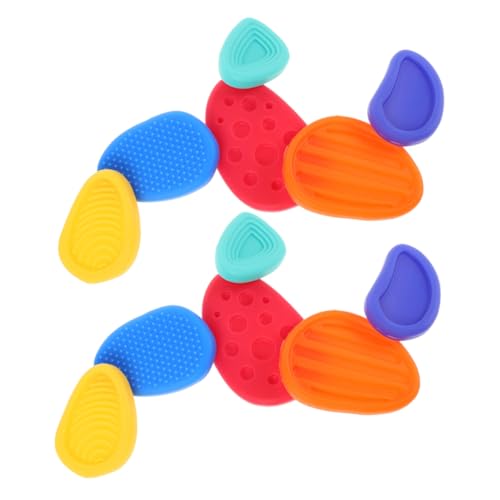 DECHOUS 12 Stück Silikonspielzeug Für Sorgensteine ​​Masse Sensorisches Für Teenager Fidget-sorgenstein Aus Silikon Zappelsteine ​​für Sorgenstein-Fidget Kieselgel von DECHOUS