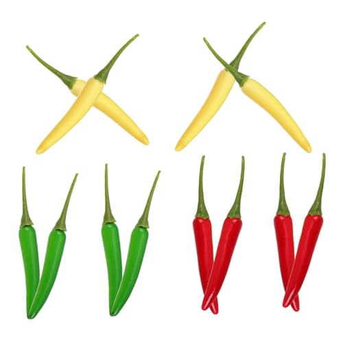 DECHOUS 12 Stück Simuliertes Pepper-Modell Kunstpflanzen Chili Gefälschter Chili-Paprika Chili-Deko Künstliche Chilischoten Deko Chili für Küche gefälschtes Gemüse falsche Paprika Plastik DECHOUS 12 Stück Simuliertes Pepper-Modell Kunstpflanzen Chili Gefälschter Chili-Paprika Chili-Deko Künstliche Chilischoten Deko Chili für Küche gefälschtes Gemüse falsche Paprika Plastik von DECHOUS