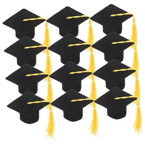 DECHOUS 12 Stück Teiliges Graduation Cake Toppers aus Kleine Gelbe Quaste Bachelorhut Tortendeko für Abschlussfeier Vielseitige Partydekoration für Kuchen und DECHOUS 12 Stück Teiliges Graduation Cake Toppers aus Kleine Gelbe Quaste Bachelorhut Tortendeko für Abschlussfeier Vielseitige Partydekoration für Kuchen und von DECHOUS