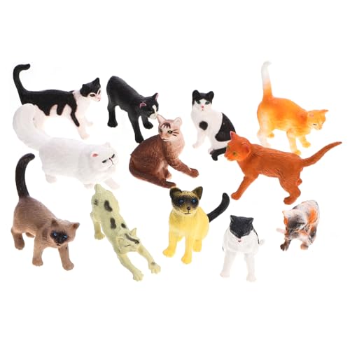 DECHOUS 12 Stück Teiliges Kleine Realistische Katzenfiguren aus Robustem Material Detailgetreue Miniatur Katzenmodelle als Dekorativer Schmuck für Regal Schreibtisch und DECHOUS 12 Stück Teiliges Kleine Realistische Katzenfiguren aus Robustem Material Detailgetreue Miniatur Katzenmodelle als Dekorativer Schmuck für Regal Schreibtisch und von DECHOUS