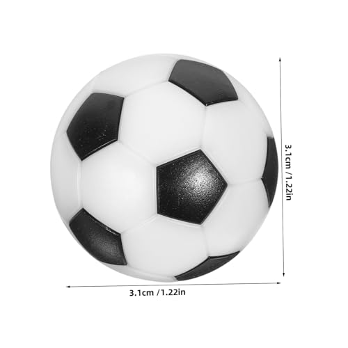 DECHOUS 12 Stück Teiliges Kunststoff Ersatz Fußbälle für Tischfußballtisch Robuste Resin Mini Football Bälle mit Traditionellem Soccer Muster Geeignet für Standard Tischkicker und von DECHOUS