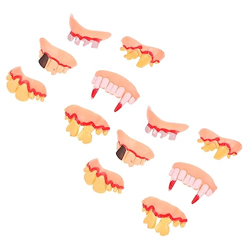 DECHOUS 12 Stück Zahnarztprotokoll Halloween lustig Reißzähne Zombie formbar Kind Fake zähne Fake Teeth Kostümzähne Vampirzähne False Kostüm Zähne Requisiten für Partyprothesen Gummi DECHOUS 12 Stück Zahnarztprotokoll Halloween lustig Reißzähne Zombie formbar Kind Fake zähne Fake Teeth Kostümzähne Vampirzähne False Kostüm Zähne Requisiten für Partyprothesen Gummi von DECHOUS