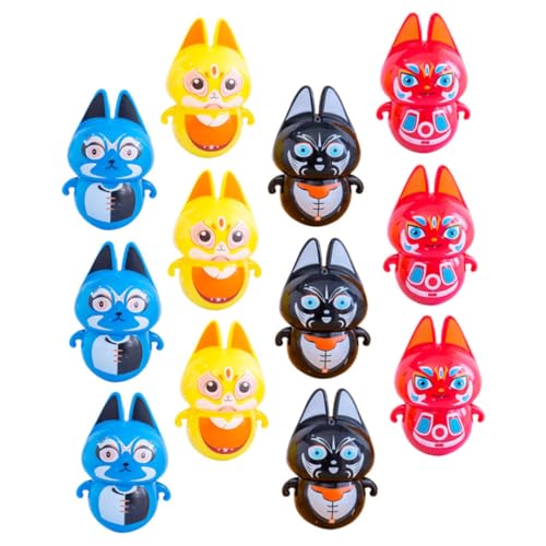 DECHOUS 12Stücke Cartoon Tumbler Wackelnde Tumbler Spielzeuge Zur Dekoration Für Schreibtisch Zufällige Für Sammler von DECHOUS