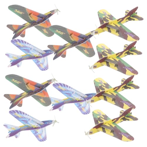 DECHOUS 12Stücke Drehflugzeuge Outdoor Lernspielzeug Für Jungen Und Flugzeug Modelle Für Garten Freizeit Zufällige Designs von DECHOUS