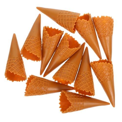 DECHOUS 12 Stücke Gefälschte Eistüte Modelle Für Puppenhaus Simulierte Eistüte Ornamente PVC Handwerk Material von DECHOUS