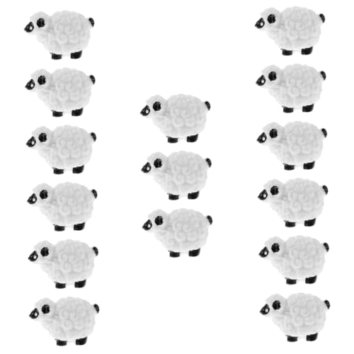 DECHOUS 15 Stück Mikro Landschafts Deko Ornamente Schaf Garten Schaf Figur Deko Figuren Für Draußen Schaf Figuren Heimdekoration Schaf Party Dekorationen Mini Schafe von DECHOUS