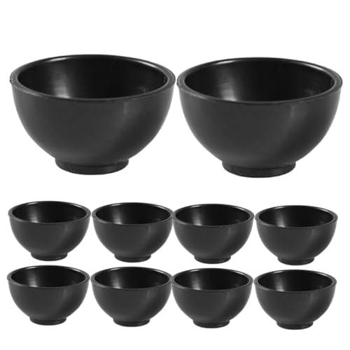 DECHOUS 15 Stück Mini-Bowl-requisitenmodell Miniatur Schüsseln Party Kleine Servierschalen Winzig Machen Puppenschale Tiny House Geschirr Mini-küchenzubehör Black Plastik DECHOUS 15 Stück Mini-Bowl-requisitenmodell Miniatur Schüsseln Party Kleine Servierschalen Winzig Machen Puppenschale Tiny House Geschirr Mini-küchenzubehör Black Plastik von DECHOUS