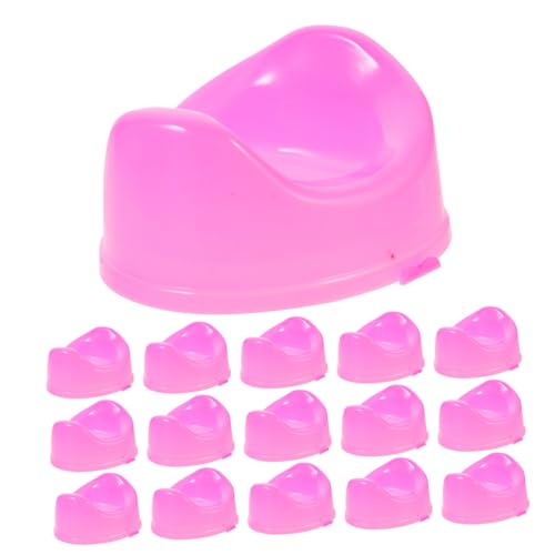 DECHOUS 16 Stück Puppentoiletten Töpfchen Dekoration Zarte Mini Toiletten Dekore Feenhaus Möbel Babypuppen Mini Möbel Babypuppen Lätzchen Miniatur Puppen Zubehör Winzige von DECHOUS