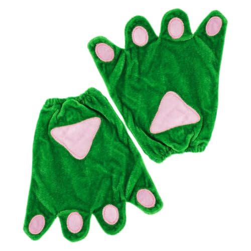 DECHOUS 1Paar Winterplüschhandschuhe Für Realistische Tierpfoten Für Halloween Cosplay Und Kostüm Accessoires Grün Für Partys Und Verkleidungen von DECHOUS