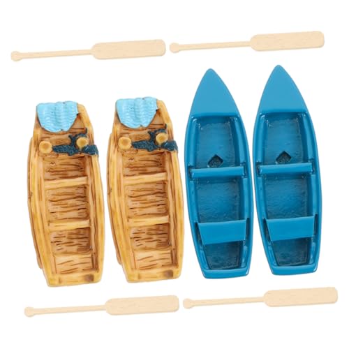 DECHOUS 1Satz Bootsmodell Figuren Teiliges Mikro Landschaft Blaues Boot Pulp Für DIY Strand Themen Und Kreative Gestaltung von DECHOUS