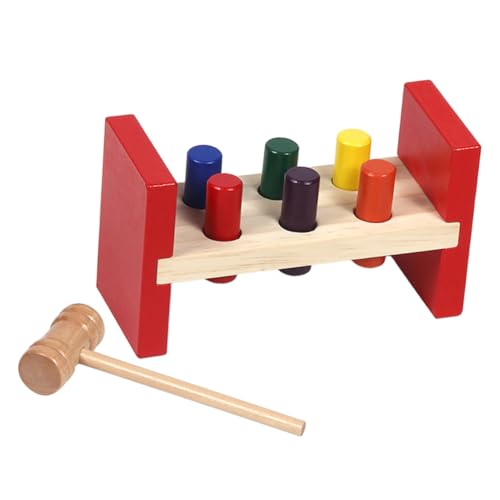DECHOUS 1Satz Frühes Lernspielzeug aus Holz Farbenfrohes Klopfspielzeug für Kleinkinder Pädagogisches Farberkennung für Frühkindliche Entwicklung von DECHOUS