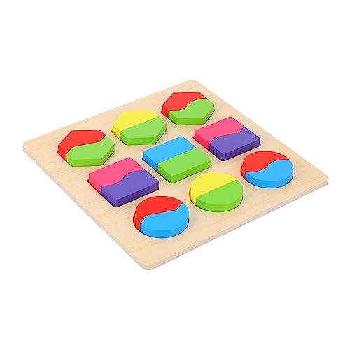 DECHOUS 1Satz Geometrisches Formpuzzle Aus Holz Für Vorschulkinder Lernspielzeug Kognitiven Fähigkeiten Pädagogisches Für Jahren von DECHOUS