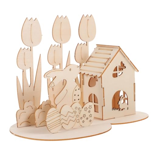 DECHOUS 1Satz Holzpuzzle für DIY Ostern Puzzle mit Buntem Hasen und Eier Design Fördert Kreativität und Kognitive Fähigkeiten für Alter DECHOUS 1Satz Holzpuzzle für DIY Ostern Puzzle mit Buntem Hasen und Eier Design Fördert Kreativität und Kognitive Fähigkeiten für Alter von DECHOUS