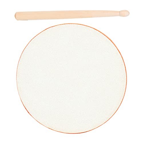 DECHOUS 1Satz Orffs Doppelseitige Schaffell Handtrommel Mit Holzstock Musikinstrument Für Sicher Und Farbenfroh Für Frühkindliche Und Musikspielzeug von DECHOUS