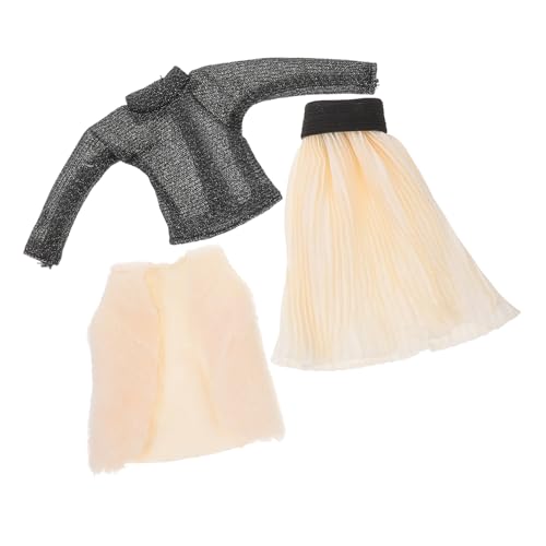 DECHOUS 1Satz Puppenbekleidungsset Für Puppen Zauberhaften Tragresistenten Puppenrock Und Eleganten Weichen Mäntelchen Outfit Für Sammeln von DECHOUS