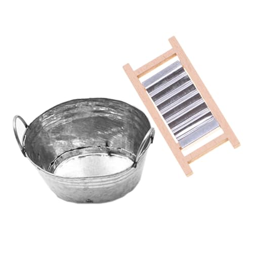 DECHOUS 1Satz Waschbecken Und Waschbrett Für Realistische Hausdekoration Miniaturspielzeug Für Puppen Und Mikroszenen DECHOUS 1Satz Waschbecken Und Waschbrett Für Realistische Hausdekoration Miniaturspielzeug Für Puppen Und Mikroszenen von DECHOUS