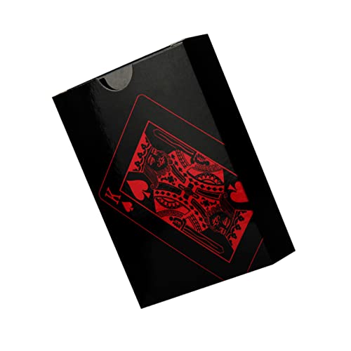 DECHOUS 1Satz wasserdichte PVC Spielkarten Kreative Wiederverwendbare Pokerkarten Mit Papierbox Rot Für Kartenspiele Für Drinnen Und Draußen Langlebig von DECHOUS