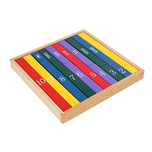 DECHOUS 1Stück Montessori Farbige Zahlenstangen Kognitive Holzspielzeuge Für Pädagogisches Lernspielzeug Mathematik Und Farben Für Eltern Junge Mädchen Spiele von DECHOUS