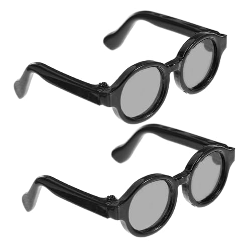 DECHOUS 2 Paare Mini Puppenbrillen aus Kunststoff Modische Deko-Brille für Puppen Strapazierfähiges DIY Accessoire für Bjd Puppen Schwarz DECHOUS 2 Paare Mini Puppenbrillen aus Kunststoff Modische Deko-Brille für Puppen Strapazierfähiges DIY Accessoire für Bjd Puppen Schwarz von DECHOUS