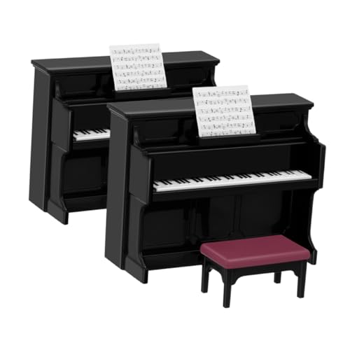 DECHOUS 2 Sätze Kinderspielzeug kinderzimmer Puppenhaus puppenhaus Klavier Klavier Miniatur-Puppenstubenmöbel winziges Klavier Plastik Black DECHOUS 2 Sätze Kinderspielzeug kinderzimmer Puppenhaus puppenhaus Klavier Klavier Miniatur-Puppenstubenmöbel winziges Klavier Plastik Black von DECHOUS