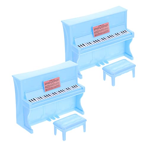 DECHOUS 2 Sätze Klavierstuhl-zubehör Dekoration Mini - Simulation Mini-Klavier Mini-hausschmuck Puppenhaus Musikinstrument Mini-hausklavier-Ornament Mini-hausbedarf Abs von DECHOUS