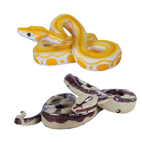DECHOUS 2 Stück Big Python Model Toy Riese Boa Schlangen Falsche Schlange Reptil Spielzeugschlange Streich Simulationsschlange von DECHOUS