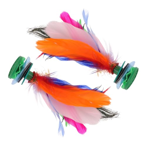 DECHOUS 2 Stück Bunte Kick Shuttlecocks aus Schaum Feder und Leichtes Outdoor und Indoor für Erwachsene zur Bewegung und Fußkoordination Traditionelles Chinesisches Jianzi von DECHOUS