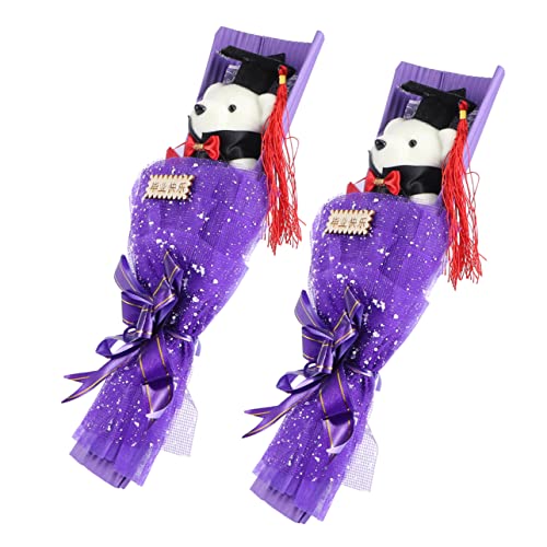 DECHOUS 2 Stück Dr. Bärenstrauß Bären-Abschlussstrauß Graduierung bär Puppe blumenstrauß plüsch Blumenstrauß vorhanden Bouquet Ornament Mini-Abschlussbär Dekoration Plastik Violett DECHOUS 2 Stück Dr. Bärenstrauß Bären-Abschlussstrauß Graduierung bär Puppe blumenstrauß plüsch Blumenstrauß vorhanden Bouquet Ornament Mini-Abschlussbär Dekoration Plastik Violett von DECHOUS