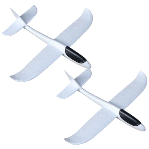 DECHOUS 2 Stück Graffiti Flugzeuge Schaum Werfen Flugzeug flugspielzeug Flugzeuge- für Airplane Toy Segelflugzeuge manuelles Wurfflugzeug Weiß von DECHOUS