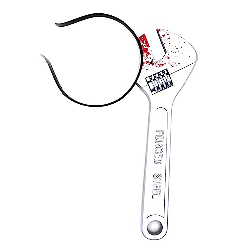DECHOUS 2 Stück Halloween Haarreif Schraubenschlüssel durch Kopf Design mit Gruselige Partydekoration Langlebiges Kostümzubehör für Karneval und Cosplay von DECHOUS