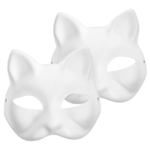 DECHOUS 2 Stück Handbemalte Maske Diy -masken Leere Maske Selber Machen Basteln Leere Gesichtsmasken Einfache Tiermasken Katzenmaske Leere Masken Zum Dekorieren Fälschung Hallo Papier Weiß DECHOUS 2 Stück Handbemalte Maske Diy -masken Leere Maske Selber Machen Basteln Leere Gesichtsmasken Einfache Tiermasken Katzenmaske Leere Masken Zum Dekorieren Fälschung Hallo Papier Weiß von DECHOUS