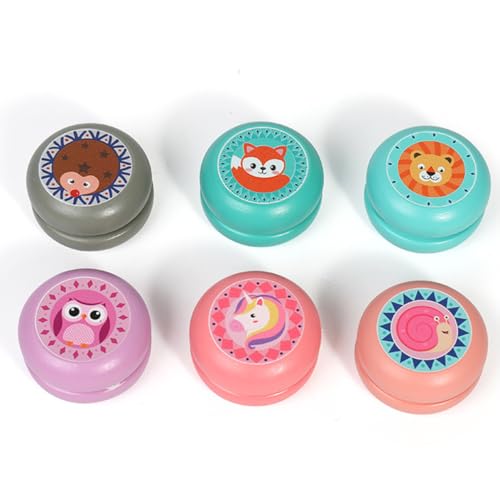 DECHOUS 2 Stück Holz Yo Yo mit Niedlichem Cartoon Tiermuster Yoyo Ball für Schnecken und Fuchs Muster Pädagogisches und Kraftwahrnehmung DECHOUS 2 Stück Holz Yo Yo mit Niedlichem Cartoon Tiermuster Yoyo Ball für Schnecken und Fuchs Muster Pädagogisches und Kraftwahrnehmung von DECHOUS
