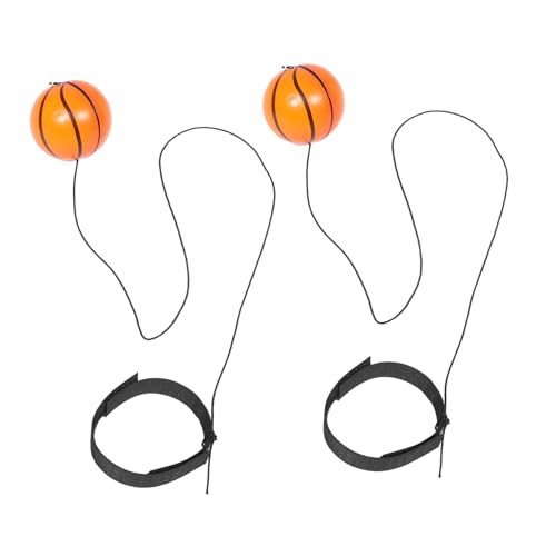 DECHOUS 2 Stück Hüpfball Am Handgelenk Handgelenk-rückprallball Handgelenk-übungsball Handübungsbälle Rücklaufkugel Am Handgelenk Handgelenktrainerball Basketball-rückkehr Polyurethan von DECHOUS