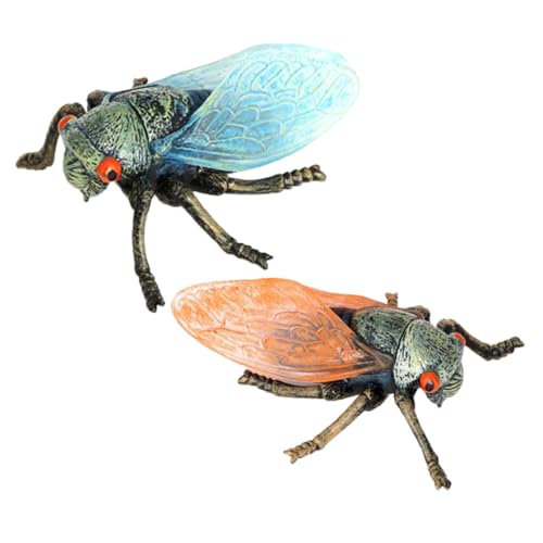 DECHOUS 2 Stück Insektenmodell Lehre Zikaden Figur Zikaden-Skulptur Zikaden-Modell Animal Toys Tier Simulation von Insektenfiguren Simulation Einer Insektenfigur Plastik von DECHOUS